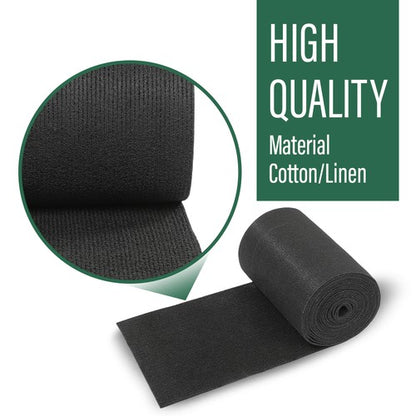 Solid Spare 12" x 25' Ribbed Bunk Carpet / Marine Boat Trailer Runners / Outdoor - Black