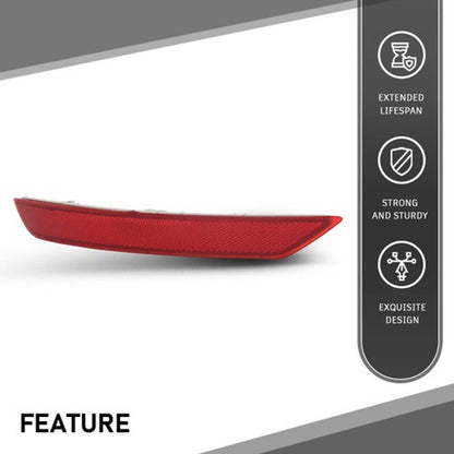 Solid Spare Rear Bumper Reflector Light Left Side Red Fit For 2009-2018 Subaru Forester