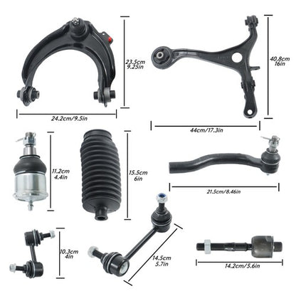 Solid Spare 16Pcs For Acura TL 2004-2006 Suspension Kit Front Lower Upper Control Arm Set