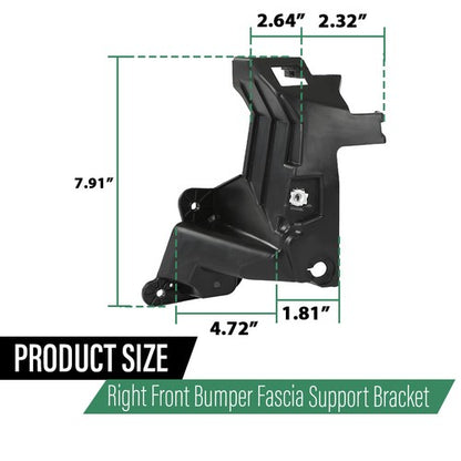 Solid Spare Fit For 19-23 Jeep Cherokee Front Bumper Fascia Support Bracket Right 68438630AB