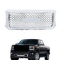 Solid Spare Compatible For GMC Sierra 1500 2014-2015 Chrome Front Bumper Center Mesh Grille