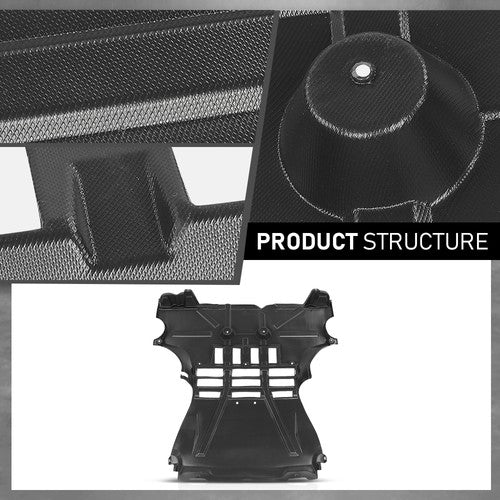 Solid Spare Fit For 2010 2011 2012 2013 Smart Fortwo Front Engine Splash Shield Under Cover