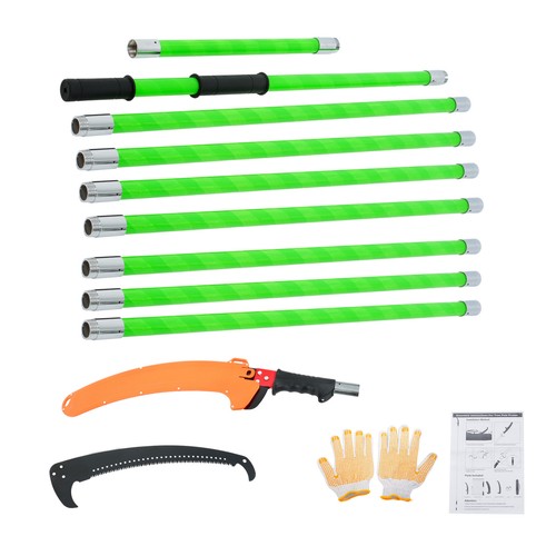 Solid Spare 30 Feet Manual Branches Pruning Saw Trimmer For Garden Tools Tree Pole Pruner