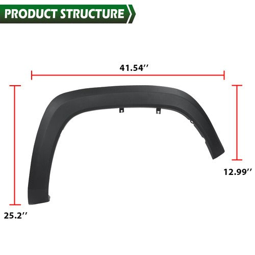 Solid Spare Fit For 16-23 Toyota Tacoma Right Passenger Front Fender Flare Molding Trim