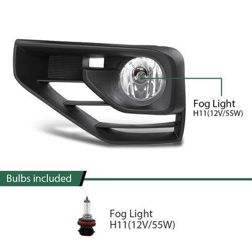 Solid Spare Fit For 2017 2018 2019 2020 Nissan Pathfinder Fog Lights Bumper Lamps W/Wiring