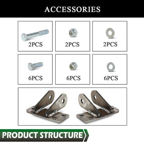 Solid Spare Fit For 1963-1987 Chevy C10 C20 Lowering Front Drop Shock Relocation Bracket