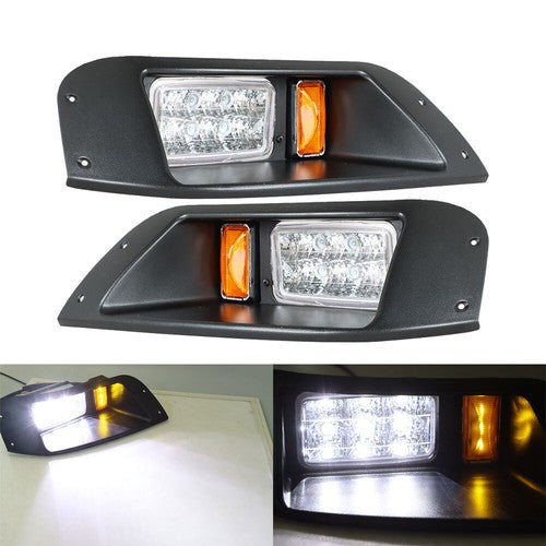 Solid Spare For EZGO TXT Golf Cart Gas&Electric 12V LED Headlight & Tail Light Kit W/ Wire