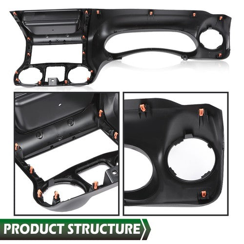 Solid Spare Fit For 2011-2014 Jeep Wrangler Dash Instrumen Cluster Radio Bezel Trim Cover