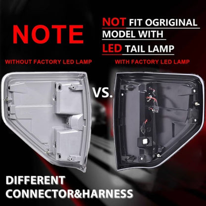 Solid Spare Rear Tail Lights Left+Right Fit For 2009-2014 Ford F150 F-150 Pickup Brake Lamps