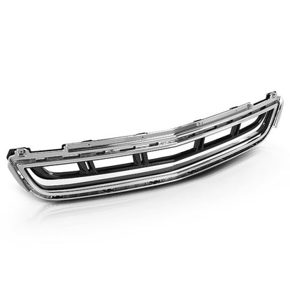 Solid Spare Fit For 2013-2017 Cadillac XTS Front Bumper Lower Grille Grill w/ Chrome Trim
