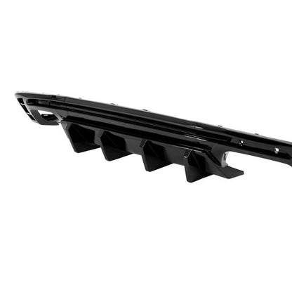 Solid Spare For 2016-24 Chevy Chevrolet Camaro Rear Bumper Diffuser Lip Spoiler Glossy Black
