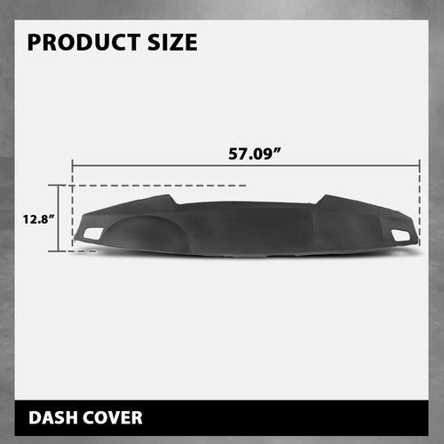 Solid Spare Fit For 05-09 Land Rover LR3 Range Rover Sport TPE Dash Board Cover Black