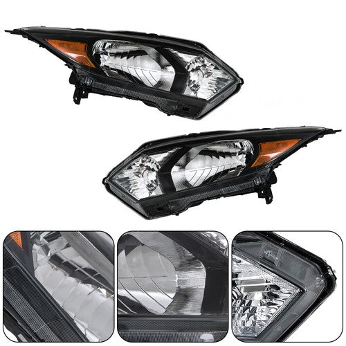 Headlights Assembly Headlamp Halogen Fit 2016 2017 2018 Honda HR-V HRV LH+RH