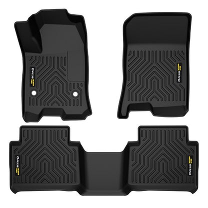 Solid Spare TPE Floor Mats Liners Fit For 2023-2024 Chevrolet Colorado/GMC Canyon Crew Cab