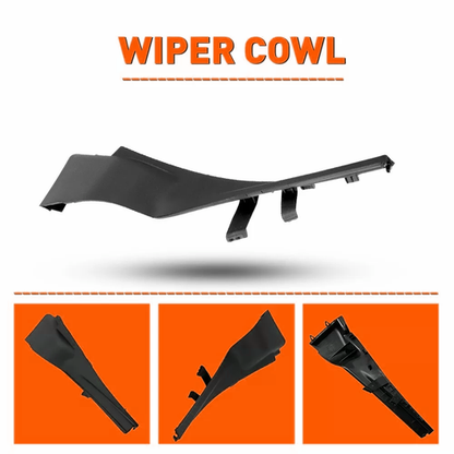 For 2015-2024 2017 Nissan Murano Windshield Wiper Cowl Extension Trim Pair Black