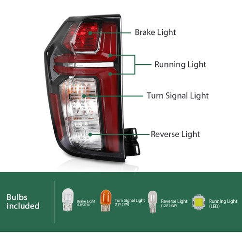Solid Spare LED Tail Lights Brake Lamps Left+Right Fit For 2021-2023 Chevy Suburban|Tahoe