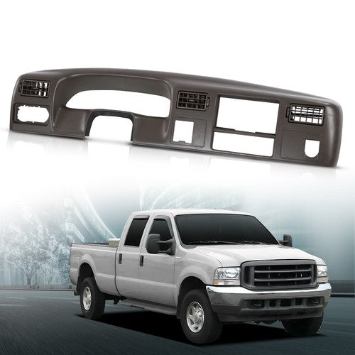 Solid Spare Fit For 1999-2004 Ford F250 F350 Dash Instrument Cluster Radio Trim Bezel Gray