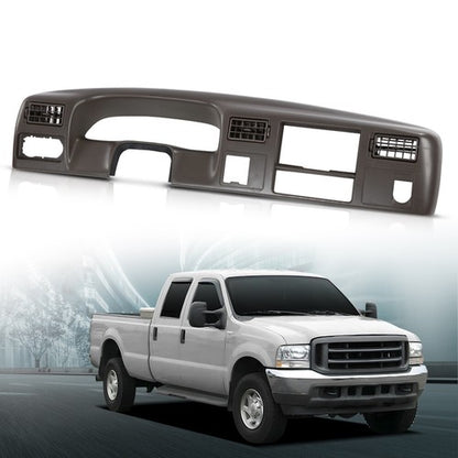 Solid Spare Fit For 1999-2004 Ford F250 F350 Dash Instrument Cluster Radio Trim Bezel Gray