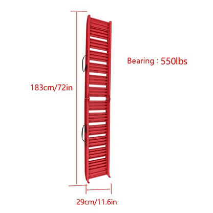 Solid Spare For ATV Motorcycle Truck 1PC 72 × 11.6 550 lbs Red Motorcycle Loading Ramp