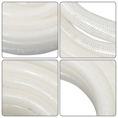 Solid Spare 1" ID × 1-19/64" OD 50ft Clear Braided Hose High Pressure Flexible Reinforce PVC