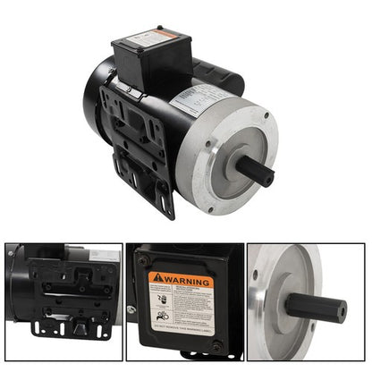 Solid Spare 5HP Electric Motor 3450RPM 56C Frame 5/8" Shaft 60HZ TEFC Single Phase 208-230V