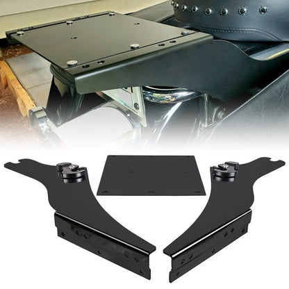 Solid Spare For Harley Touring Street Road Glide 97-08 Detachable Mount Rack Luggage Rack