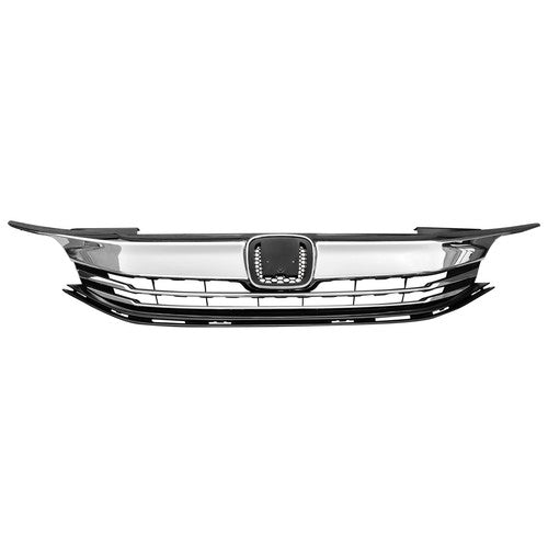 2PCS FITS 2016 2017 Honda Accord Sedan 4D Front Bumper Grille Grill Upper Lower