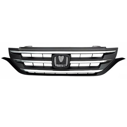 Front Bumper Upper Grille Grill w/Chrome Trim Fit 2012 2013 2014 Honda CRV CR-V