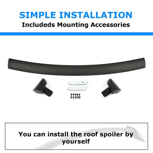 Solid Spare For 02-07 Subaru Impreza WRX New Black STI Style Rear Window Roof Spoiler Wing