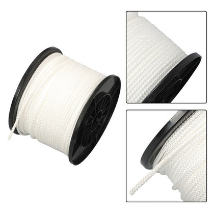 Solid Spare 3/16" x 500Ft White Hollow Braid Polypropylene Rope For Indoor & Outdoor