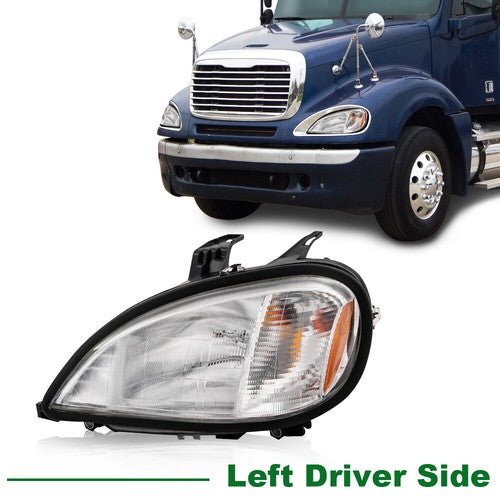 Solid Spare Fit For 1996-2004 Freightliner Columbia Left Driver Side Headlight Headlamp New