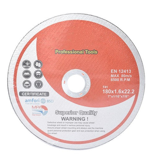 Solid Spare 100 Pcs 7"x1/16"x7/8" Cut-off Wheel - Metal & Stainless Steel Cutting Discs