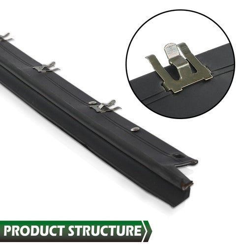 Solid Spare Window Sweep Weatherstrip Outer Seal Kit Fit For 1984-1996 Chevy Corvette C4