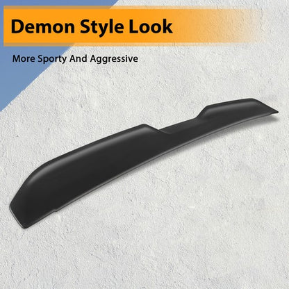 Solid Spare Rear Trunk Spoiler Wing For Dodge Challenger 2008-23 Demon Style Matte Black PTD
