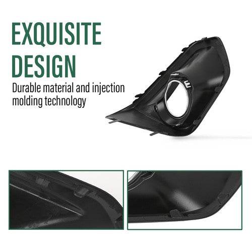 Solid Spare Fog Light Bezel w/ Chrome Trim Fit For 2012-2014 Subaru Impreza Left+Right Side