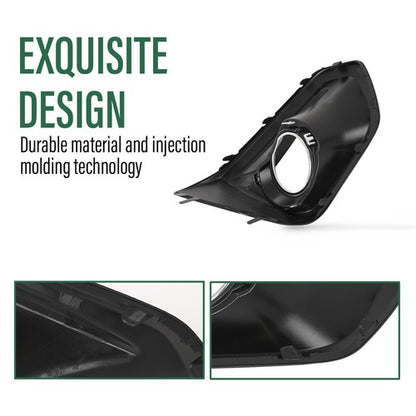 Solid Spare Fog Light Bezel w/ Chrome Trim Fit For 2012-2014 Subaru Impreza Left+Right Side