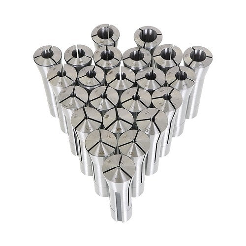 Solid Spare 23 PCS R8 Collet Set Fractional 1/16" To 3/4" High Precision For Bridgeport New