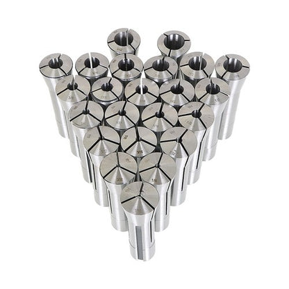 Solid Spare 23 PCS R8 Collet Set Fractional 1/16" To 3/4" High Precision For Bridgeport New