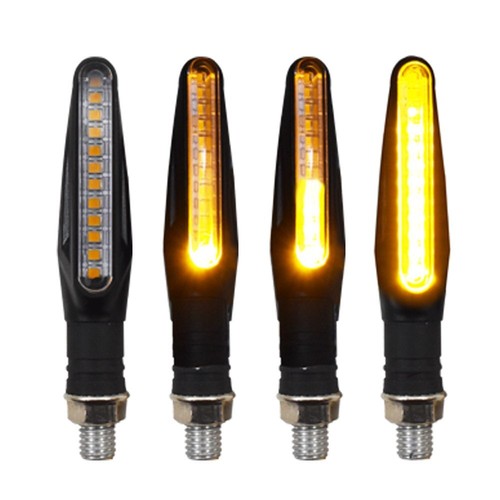 Solid Spare 4Pcs Universal Motorcycle 12 LED Turn Signal Light Indicator Blinker Lamp Amber