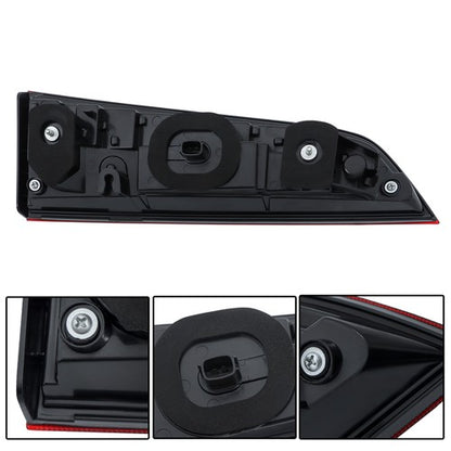 Solid Spare Rear Inner Chrome For 2016-2018 Honda Pilot Tail Light Red Right Passenger Side
