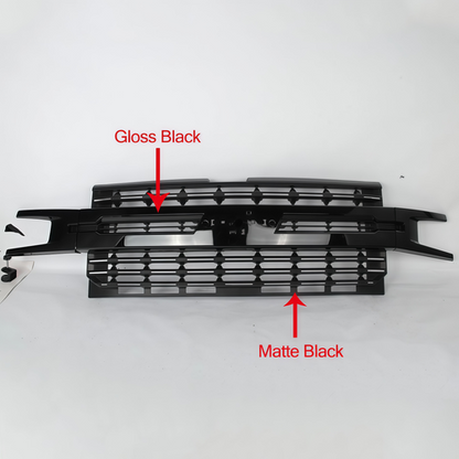 For Chevrolet Silverado 1500 2019 2020 2021 Front Bumper Grill Gloss+Matte Black