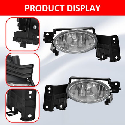 Fit Honda Accord Crosstour 3.5L 2010-2012 Front Bumper Fog Lights Lamp W/Bezel