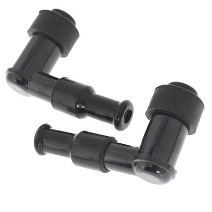 Solid Spare 2×Spark Plug Boot Cap Cover Resistor LB05F 90 Degree ATV Motorcycle Snow