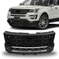 Solid Spare Front Bumper Grille Glossy Black For Ford Explorer 2016-2017 FO1200578