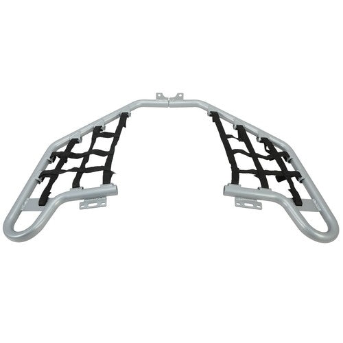 Solid Spare Silver Pair Of Nerf Bars W/ Black Nets Set For Honda TRX 700XX 2008-2009