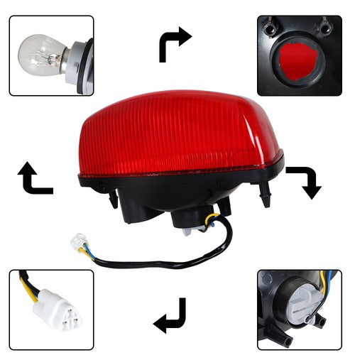 Solid Spare Rear Brake Tail Light Red Lens For Suzuki LTF250 Ozark LT-Z250 LTZ 400 Z LT-F US
