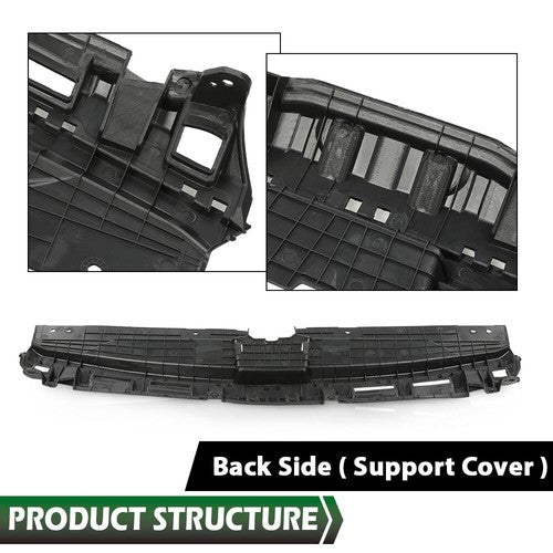 Solid Spare Front Upper Grille+Radiator Sight Cover Assembly Fit For 2019-2021 Kia Forte