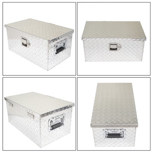 Solid Spare New 20 inch Aluminum ToolBox Fits Trailer RV Truck Underbody Bed Storage Box
