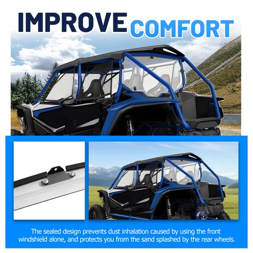 Solid Spare Clear Rear Windshield Back Window For Honda 2020 2021 2022 2023 Talon 1000X-4