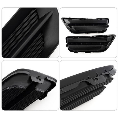 Pair Front Bumper Fog Light Black Grille Covers For 2013-2015 Honda Accord Sedan